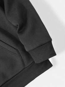 Sweat à capuche imprimé personnalisé pour hommes respirant confortable coton polaire/polyester pull/fermeture éclair style baggy brodé hiver - Product Image 5