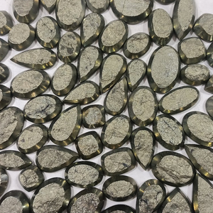 Cabochon en Pyrite Druzy pour bijoux-vente en gros de Pyrite Druzy pour pendentif-naturel en or Apache Druzy - Product Image 1