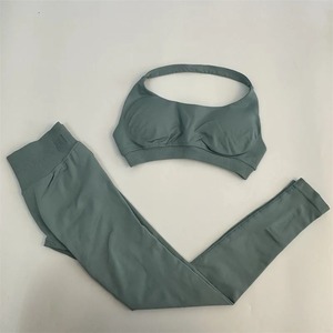 Survêtement 2 pièces pour femmes Ensemble de yoga sans couture Workout Sportswear Gym Leggings taille haute Fitness Sports Suits Breathable yoga set - Product Image 6