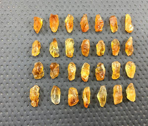 10 pièces grappe de Citrine naturelle forme inégale brute pierres précieuses en vrac 10x20-12x21mm Citrine pierre précieuse brute pour la fabrication de bijoux - Product Image 1