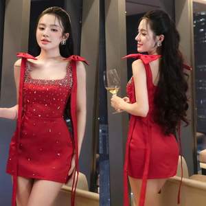 Trendy Short <b>Dress</b> with Square Neck and Ruffled Sleeves - Ideal for Highlighting Your Figure with Feminine Charm - Product Image 4