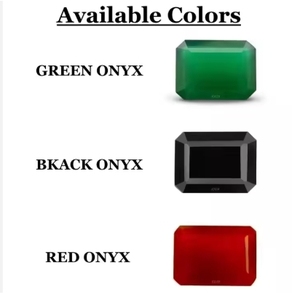 Piedras preciosas de ónix naturales verdes/Rojas/negras de corte cojín de 9X11mm al por mayor, de alta calidad facetadas piedras sueltas, certificado IGI de fábrica - Product Image 2