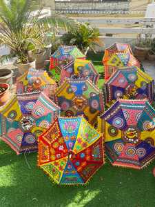 Parapluie artisanal Rajasthani classique et vibrant pour décor de fête de mariage-Shaadi Baby Shower & Photoshoot Essentials - Product Image 5