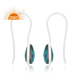 ต่างหูควอตซ์พลอยสีเงินคุณภาพดีแบบคู่ดูเพลทจากผู้ผลิตเครื่องประดับ - Product Image 3