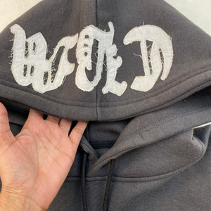 Sweat-shirts à capuche pour hommes de haute qualité, logo frontal, noir, délavé à l'acide, impression sérigraphique, taille plus, respirant, 100% coton, poche - Product Image 2