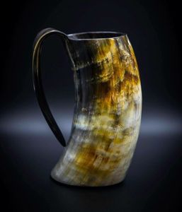 BEST QUALITY BUFFALO VIKING DRINKING HORN <b>MUG</b> TANKARD WITH Premium Style Horn Beer Glass and Cheap Price <b>for</b> Christmas - Product Image 1