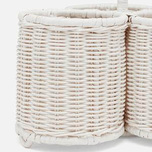 Panier à vin en rotin tressé écologique, couleur naturelle, double porte-bouteilles, fait main, pour la vente en gros et l'exportation en vrac - Product Image 3