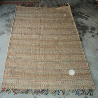 Tapis d'intérieur en chanvre de qualité supérieure, tissé à la main, plat, pour la maison, la chambre à coucher, le salon, l'hôtel - Écologique, adapté aux animaux domestiques, résistant aux taches
