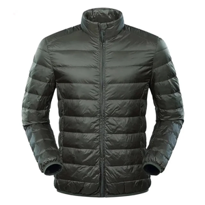 Chaqueta de nieve cortavientos de talla grande de alta calidad, Parka de invierno, chaqueta acolchada con logotipo frontal y cuello levantado de lona para hombre personalizada - Product Image 6