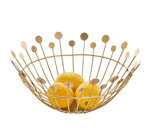 ตะกร้าอเนกประสงค์คุณภาพสูงตกแต่งด้วยสีโรสโกลด์ใหม่สำหรับใช้งานบนโต๊ะและห้องครัว - Product Image 4