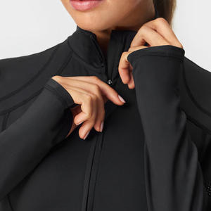 Tendance Activewear Veste de yoga pour femme grande taille devant fermeture à glissière complète respirant séchage rapide sans couture extensible dans les quatre sens léger - Product Image 5