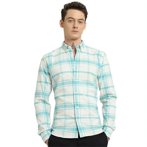 Chemise à carreaux en coton de qualité supérieure pour homme, boutonnée moderne, chemise idéale - Product Image 2