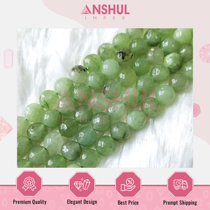 Gran oferta en hebras de cuentas facetadas de Aventurina de Color verde de primera calidad para hacer joyas y curación de cristales de la India - Product Image 5