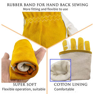 Gants de soudage de protection de haute qualité, gants de sécurité TIG MIG avec écran tactile, utilisation en extérieur, longueur du poignet - Product Image 4