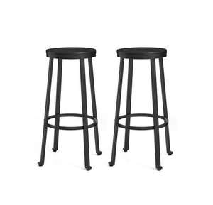 Taburete Otomano Metálico Cuadrado, Mueble para Sala de Estar, Taburete de Oficina, Otomano de Terciopelo, Reposapiés, Puff, Decoración para el Hogar - Product Image 5