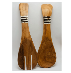 Cuillère à salade en bois et résine Design tendance unique Cuillère en bois et résine d'acacia naturel faite à la main - Product Image 6