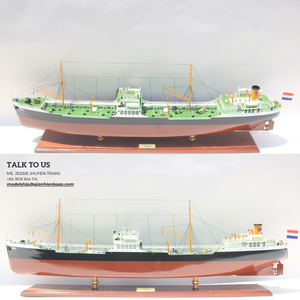 TIBIA artisanat hors-bord modèle résine bois Vietnam navire pour la décoration intérieure peint amour Style cadeaux de noël - Product Image 1