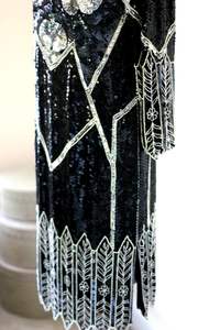 Robe de soirée élégante en tulle à sequins et perles florales, coupe trompette, col rond, couleur personnalisée, corps droit, robe de cocktail régulière - Product Image 5