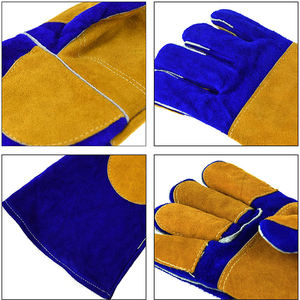 Gants de soudage ignifuges résistants à la chaleur en cuir de vache fendu de qualité supérieure produits Offre Spéciale - Product Image 6
