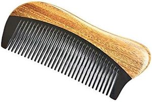 Ensemble de brosses à cheveux en bois/cornes d'animaux polies écologiques, mini peigne, poils naturels, portable, adapté aux voyages, démêlage, lissage - Product Image 2