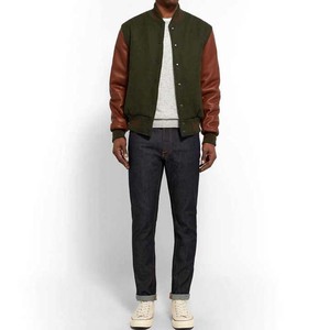Best Wholesale Men's Winter Clothing Custom Wool Fleece Baseball and Letterman Varsity <b>Jackets</b> College Baseball <b>Jacket</b> For Men - Product Image 4
