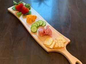 Modern wooden serving board cheese <b>snack</b> platter for food serving breakfast food <b>bar</b> home kitchen decor wedding gifts restaurant - Product Image 6