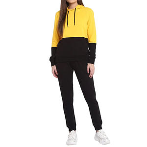 Conjuntos Deportivos de Felpa Suave para Mujer, 100% Algodón, con Capucha, Servicio OEM Personalizado, Venta al por Mayor, Atuendo de Otoño - Product Image 3