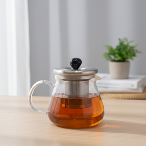 Théière en verre borosilicate de haute qualité, nouveau design 3306325-0.7, résistante à la chaleur, couvercle en acier inoxydable, capacité de 700 ml, Europe du Nord - Product Image 4