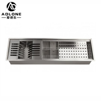 Grand égouttoir à vaisselle pour comptoir de cuisine en acier inoxydable 304 avec égouttoir et égouttoir à vaisselle pour évier
