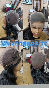 Perruque de cheveux humains vierges indiens pre-plucked densité 180 cheveux naturels soyeux - Product Image 3