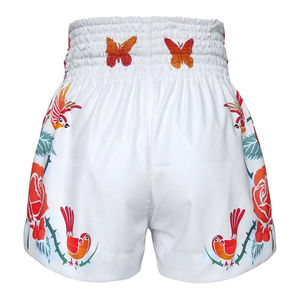 Pantalon de boxe thaïlandaise et MMA pour femme, haute qualité, écologique, à faible MOQ, avec impression numérique, taille élastique, séchage rapide et respirant - Product Image 3