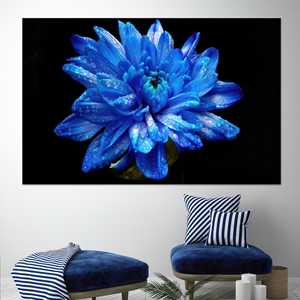 Printed Canvas Artwork: Elegant Modern Floral Glass Decor,1P <b>Wrapped</b> Canvas - Product Image 1