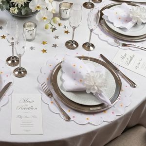Floral Napkin Ring White Chrysanthemum Handmade <b>Table</b> Decor for Weddings Hotels Restaurants Events OEM Bulk <b>Table</b> Setting Access - Product Image 6