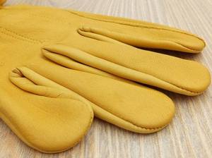 Gants OEM en cuir de mouton refendu à deux doigts Gants de sécurité industriels ignifuges anti-coupure Caractéristiques extérieures - Product Image 4