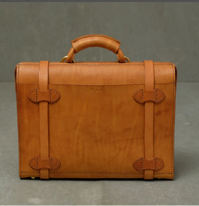 Trendy Brown Leather <b>Briefcase</b>, Mens Leather <b>Briefcase</b>, Laptop Bag, Leather Bag, Gift for Him, Shoulder Bag, Mens <b>Briefcase</b> - Product Image 2