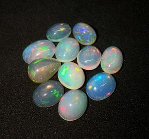 Ópalo de fuego etíope Welo, cabujón ovalado, piedra preciosa de cristal natural, certificado por terceros, 3-5 quilates, para la fabricación de joyas y sanación - Product Image 5