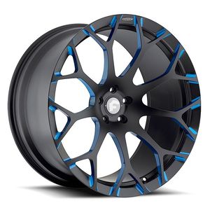 ล้อรถสปอร์ตคุณภาพสูงน้ำหนักเบาจานลึกล้ออัลลอยด์สีดำ5X120 PCD รถแข่งพร้อมสลักเกลียว MQ 4ชิ้น - Product Image 1