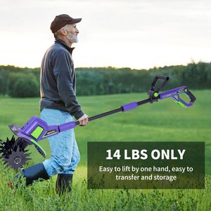 Motoculteur électrique sans fil 21V, batterie lithium-ion, mini motoculteur de jardin, faible <span class=keywords><strong>bruit</strong></span>, largeur de travail de 9 pouces - Product Image 5