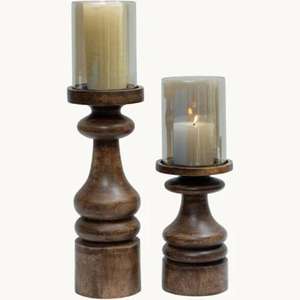 Juego de Portavelas de Madera Maciza de Primera Calidad con Forma Única para Decoración del Hogar y Mesa de Comedor, Uso para Empaque de Regalos para Venta de Exportación - Product Image 6