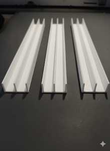 Customized Hard PVC Extruded Double U-Shaped Sliding Door Guide Rail (E-Channel) for Glass Push-Pull Door Track Systems - Product Image 3