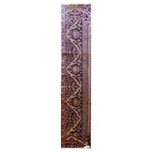 Alfombra Persa Anudada a Mano Hecha con Lana Natural y Algodón 384 X 57 Cm Pan114 - Product Image 1