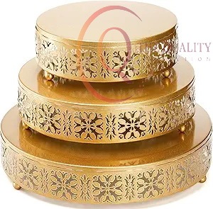 Base para Pastel de Metal Decorativa con Diseño Moderno, Apta para Postres, Pasteles y Exhibición de Panadería - Product Image 4
