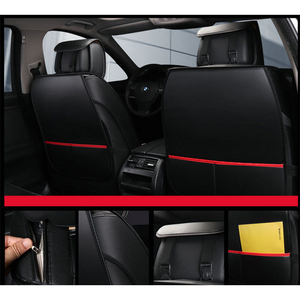Housses de siège de voiture universelles imperméables de haute qualité, personnalisées, quatre saisons, en cuir, ensemble complet - Product Image 5