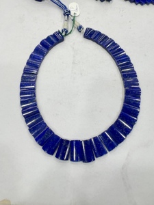 Natural Blue Lapis Lazuli Fancy Shape Necklace 20 Inches Blue Lapis Lazuli - Product Image 2