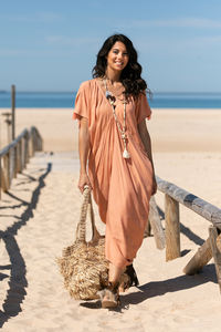 100% coton été Maxi robe pour femmes bohème plage Vintage caftan parole longueur vêtements de nuit avec technique tissée écologique - Product Image 2