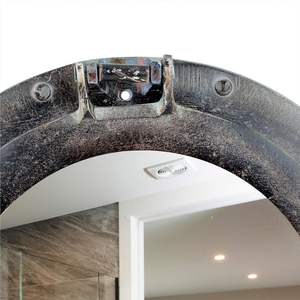 Miroir de hublot en aluminium 15 pouces - Décoration murale nautique, Miroir nautique, Miroirs de salle de bain nautiques - Product Image 5