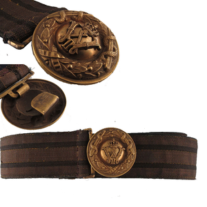 Venta al por mayor de cinturones ceremoniales de tela de poliéster de Pakistán logotipo personalizado hebilla de oro de metal cinturón estable ceremonial 2025 - Product Image 1