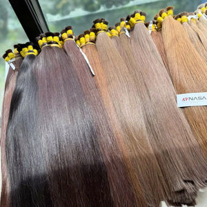 Prix de gros 100g Lots de cheveux humains vietnamiens en vrac Fournisseur direct d'usine du Vietnam Cheveux naturels doux et lisses 60cm - Product Image 1