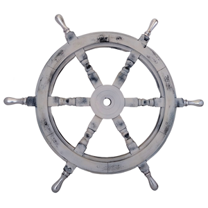 Decoración de pared artesanal de madera náutica, rueda de barco de Metal pulido Natural ecológica dirigida por rueda de barco, decoración interior de lavado verde - Product Image 3