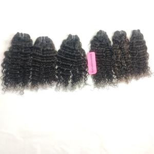 Extensions de cheveux indiens 100% naturels Deep Wave vendeurs de cuticules alignés pour les femmes couleur noire pas cher prix Curl Style Bundled - Product Image 5